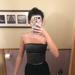 Urban Outfitters sparkly/ metallic  tube top
